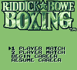 Riddick Bowe Boxing screenshot 4 for GameBoy